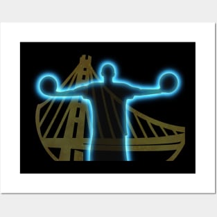 Golden State Warriors Neon Glow Posters and Art